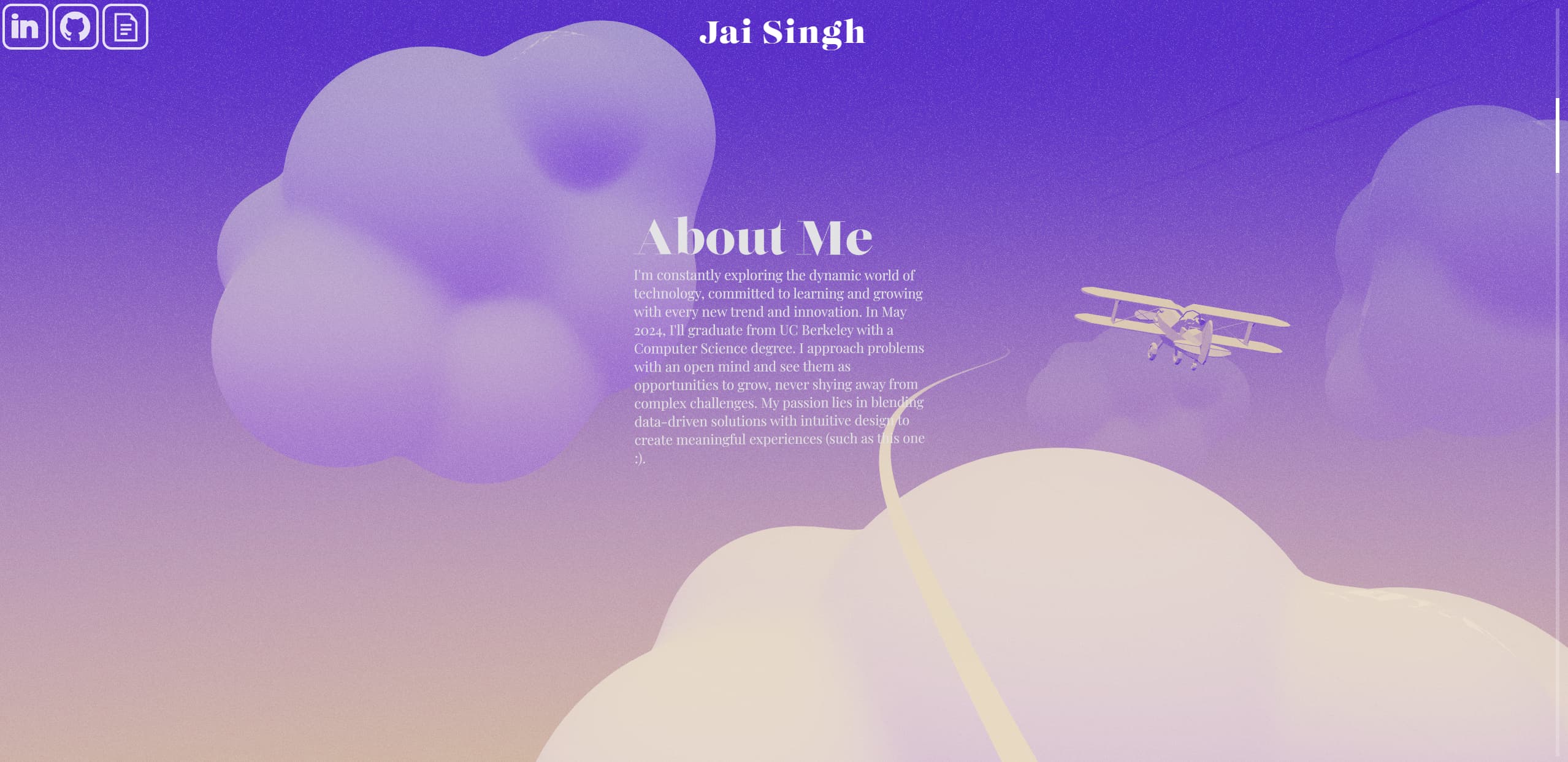 About me section
