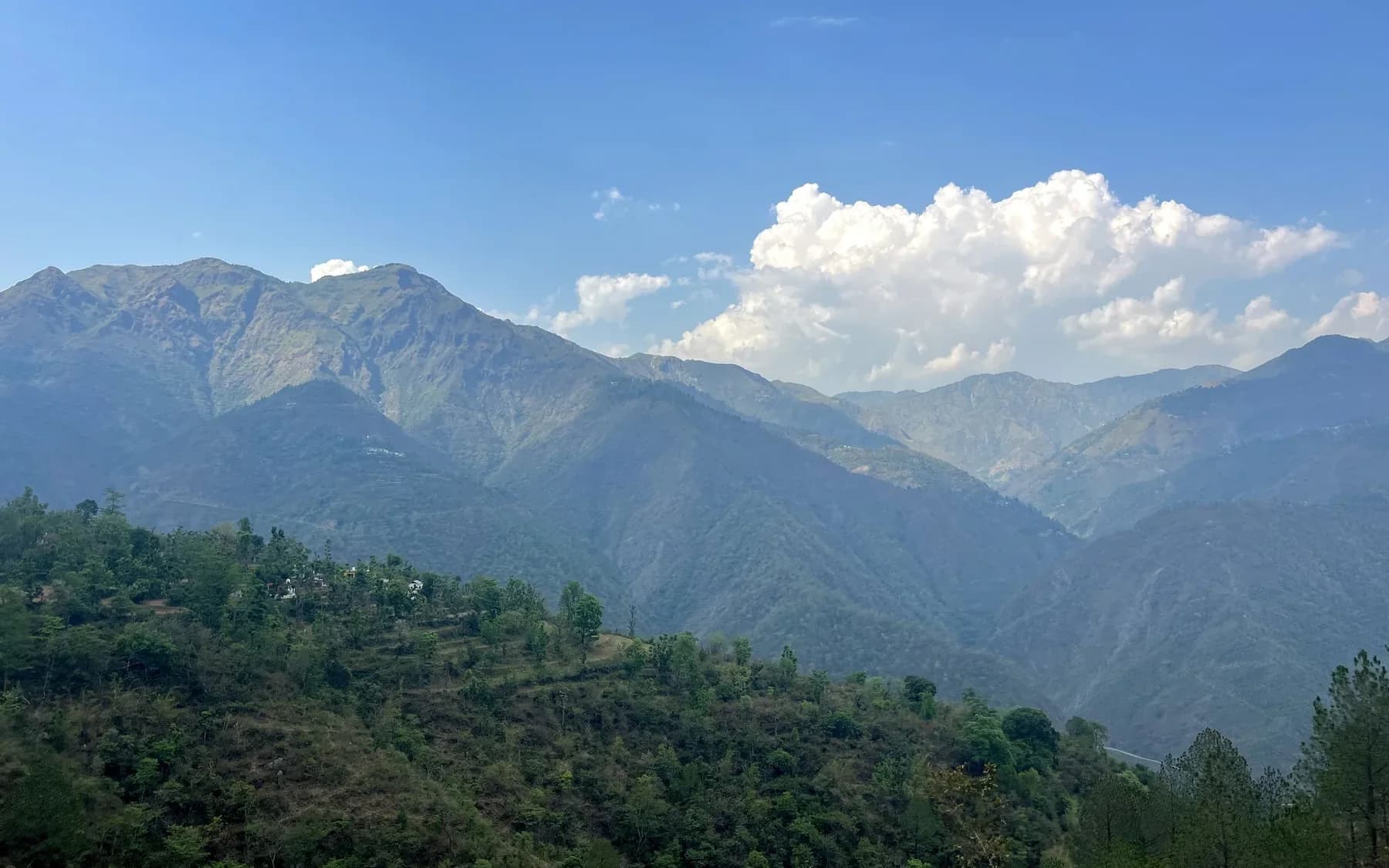 The Himalayan foothills around Bharog Baneri, Himachal Pradesh. Photo: Project RISHI @ UC Berkeley.
